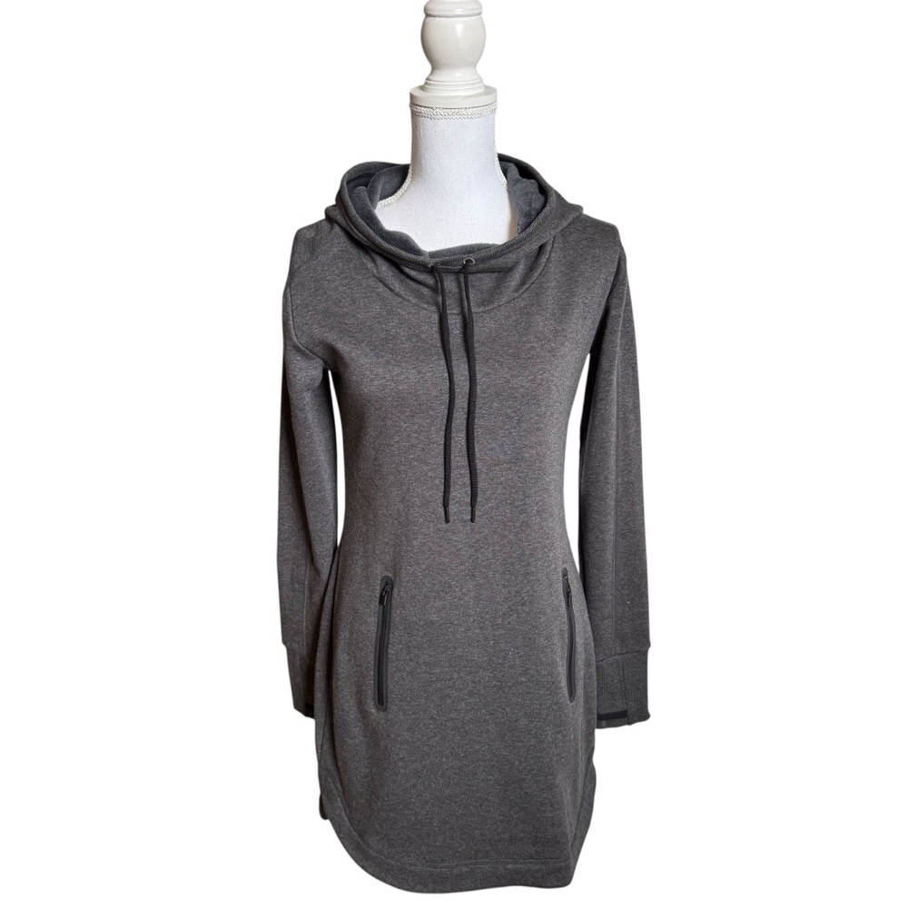 Athleta Cozy Karma Hoodie Dress Grey XS